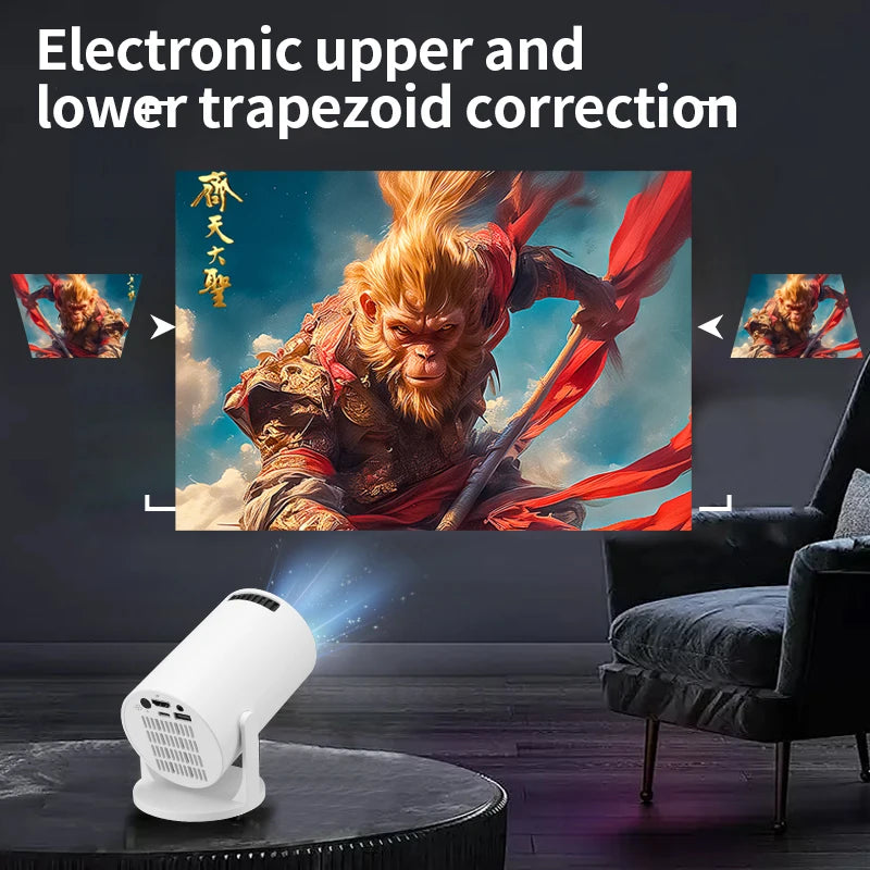 Experience the Future of Home Entertainment with the YDH-HY300Mini: A Compact 4K Mini Projector with 500 Lumens and WiFi Connectivity for Stunning Indoor Screen Projection