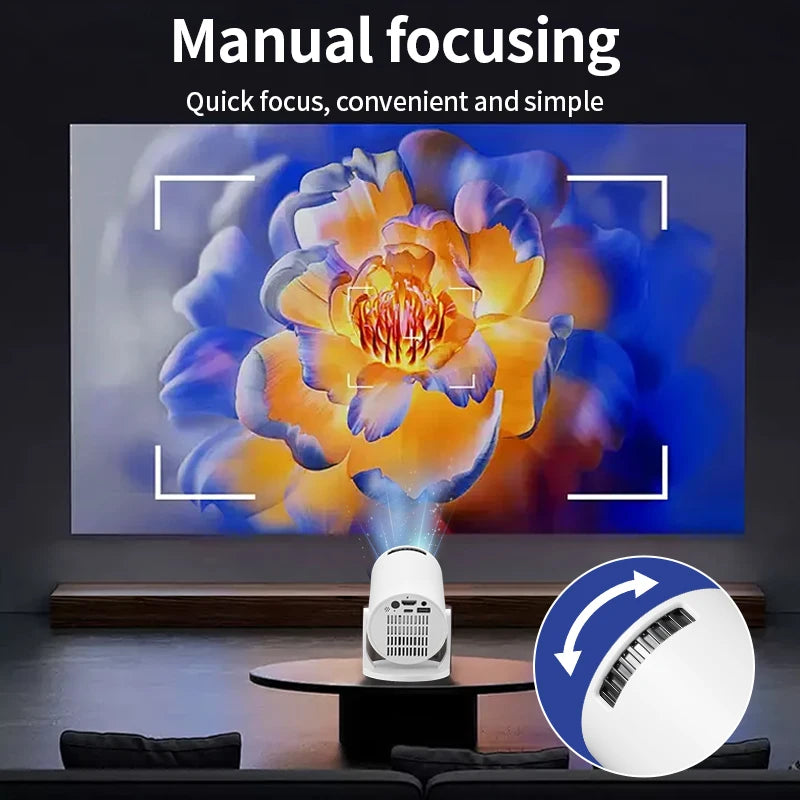 Experience the Future of Home Entertainment with the YDH-HY300Mini: A Compact 4K Mini Projector with 500 Lumens and WiFi Connectivity for Stunning Indoor Screen Projection